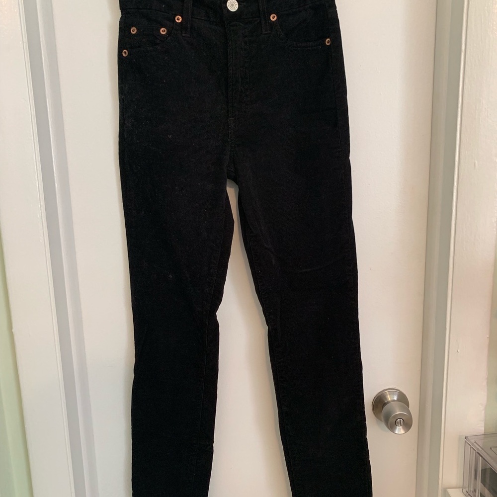 NWOT trave black velvet pants